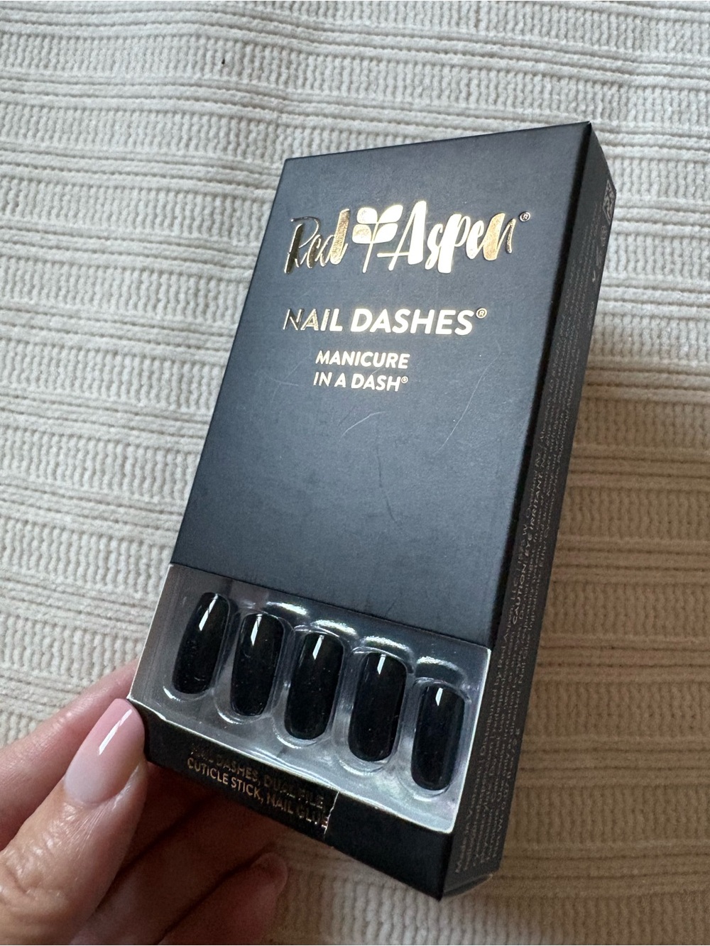 New Red Aspen Nail Dashes Anna’s Black Tie Affair Black Press-On Nails